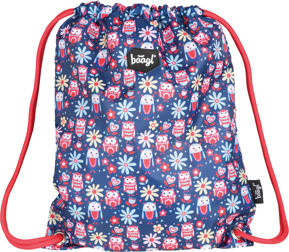 baagl-gym-sac-de-gym-happy-owls-hiboux-lavable image 1