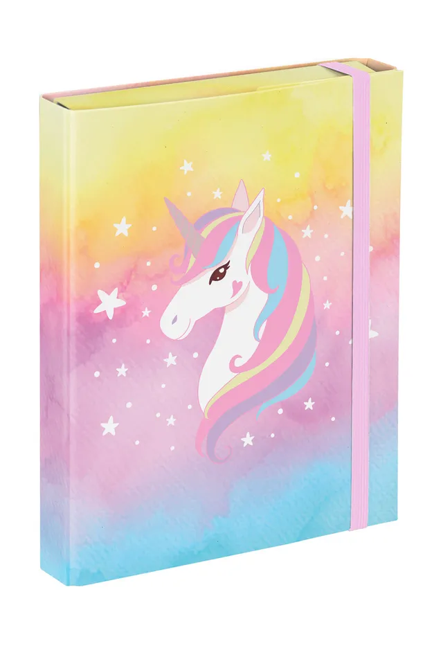 baagl-rainbow-unicorn-chemise-a5-porte-cahiers-fille image 1