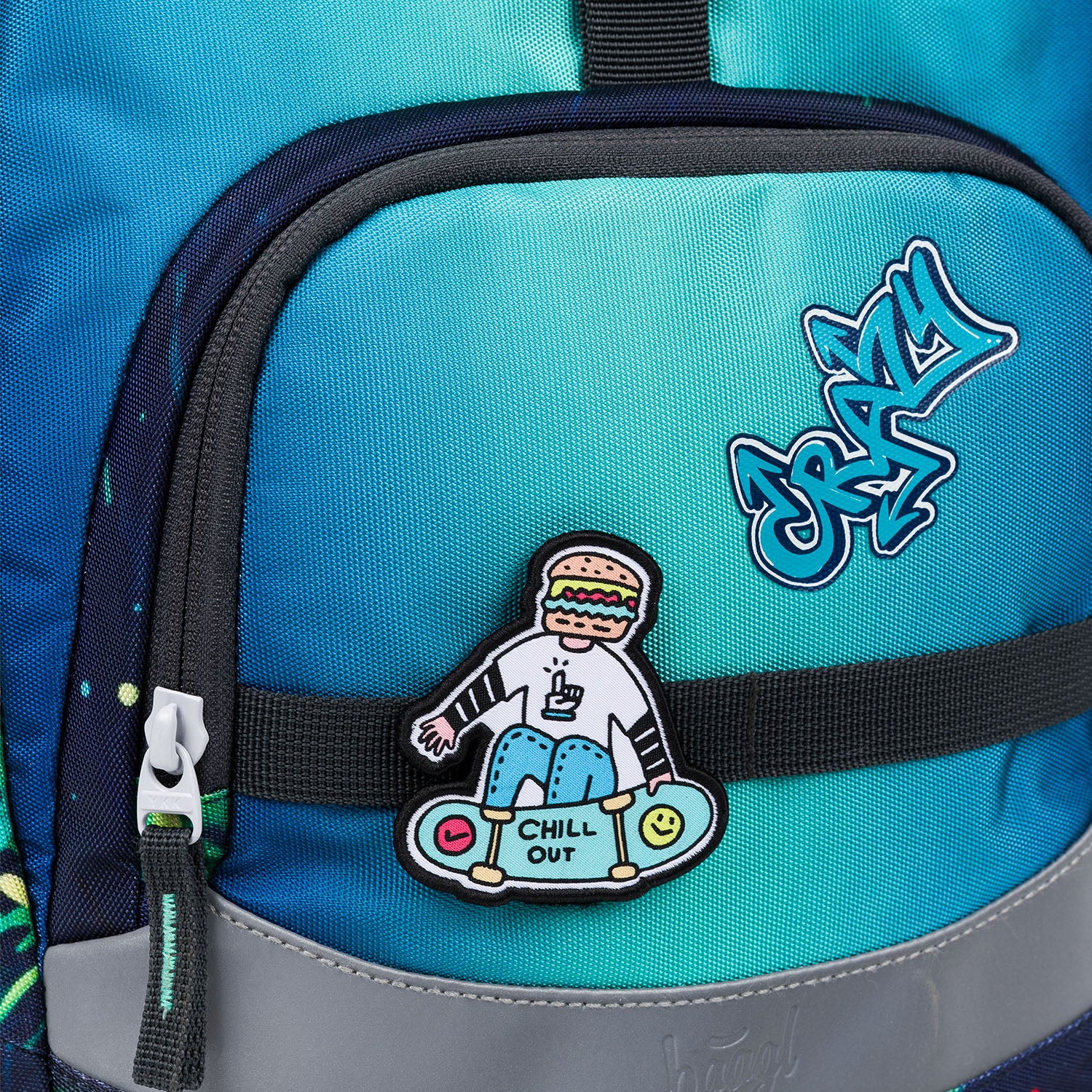 baagl-baaglies-chill-skate-sk8-patchs-sac-lot-3-velcro image 3