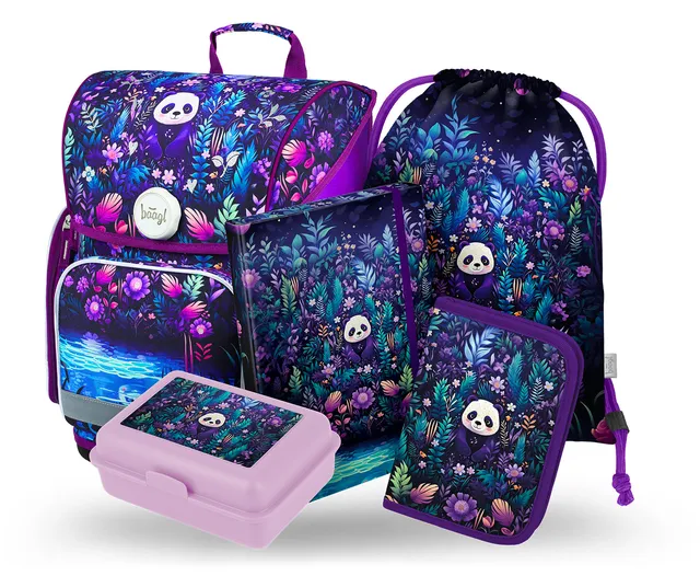 baagl-school-sets-ergo-jungle-panda-ii-cartable-3-pi-ces image 1
