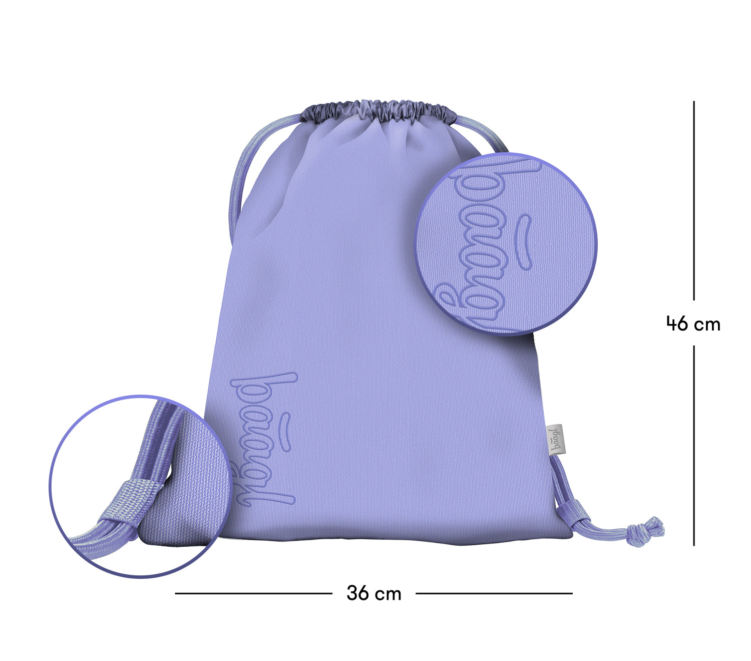 baagl-gym-sacks-lilac-sac-de-gym-lilas-lavable image 3