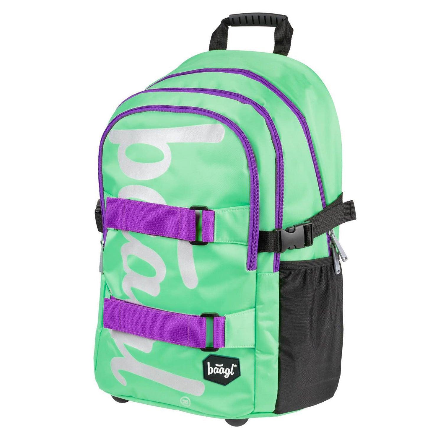 baagl-skate-mint-sac-dos-scolaire-25-l-porte-skate-menthe image 2