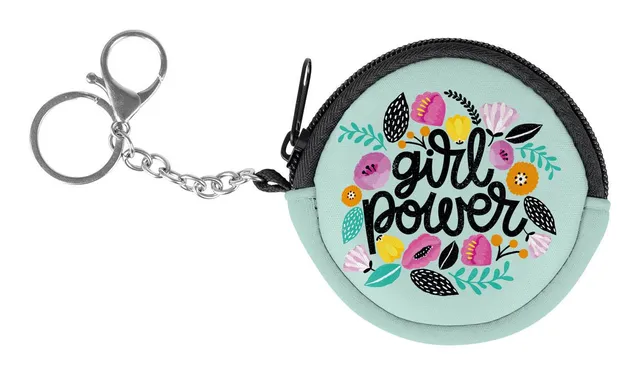 baagl-girl-power-portefeuille-enfant-rond-rose image 1
