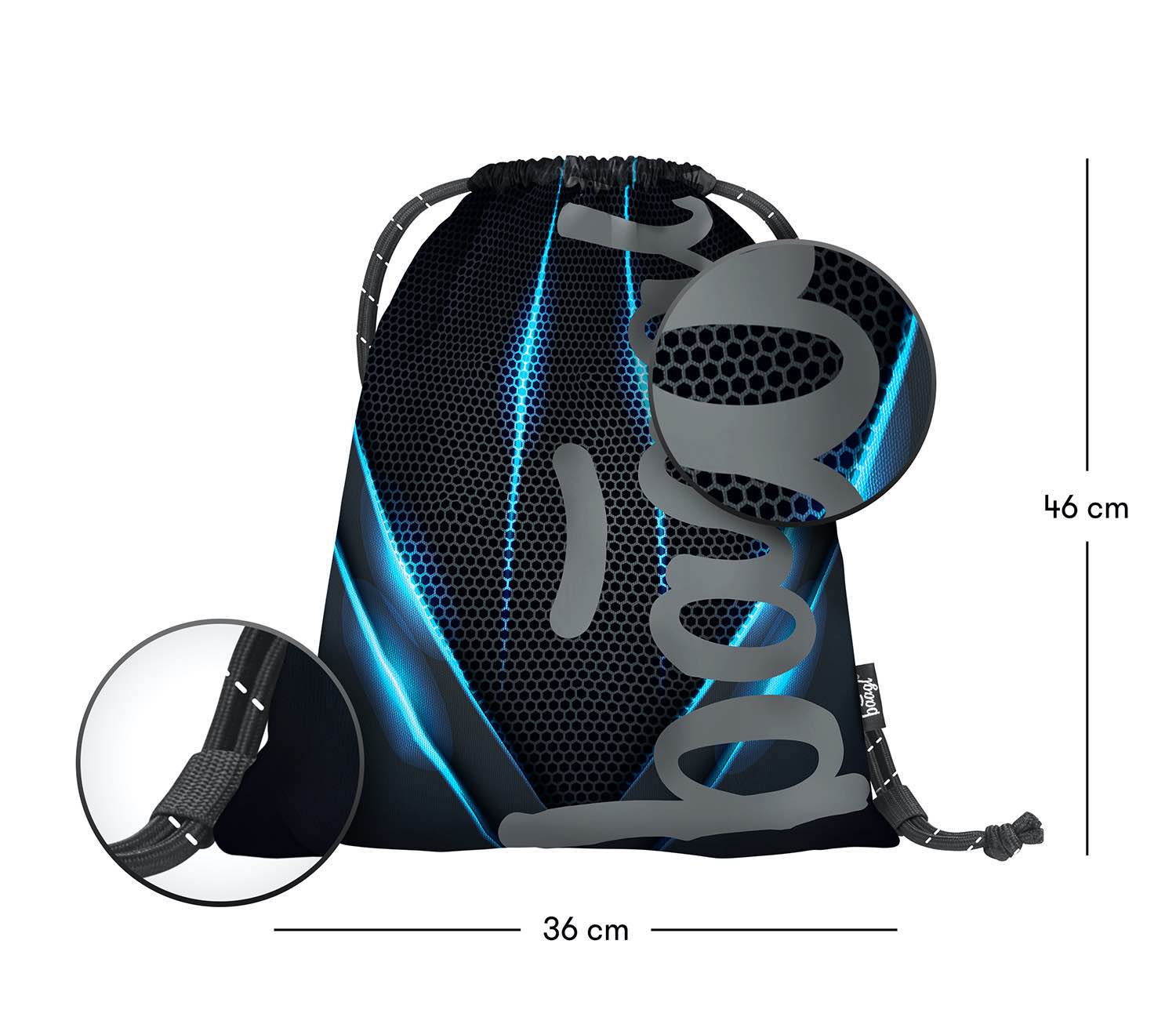 baagl-skate-bluelight-sac-gym-phosphorescent-lavable image 3