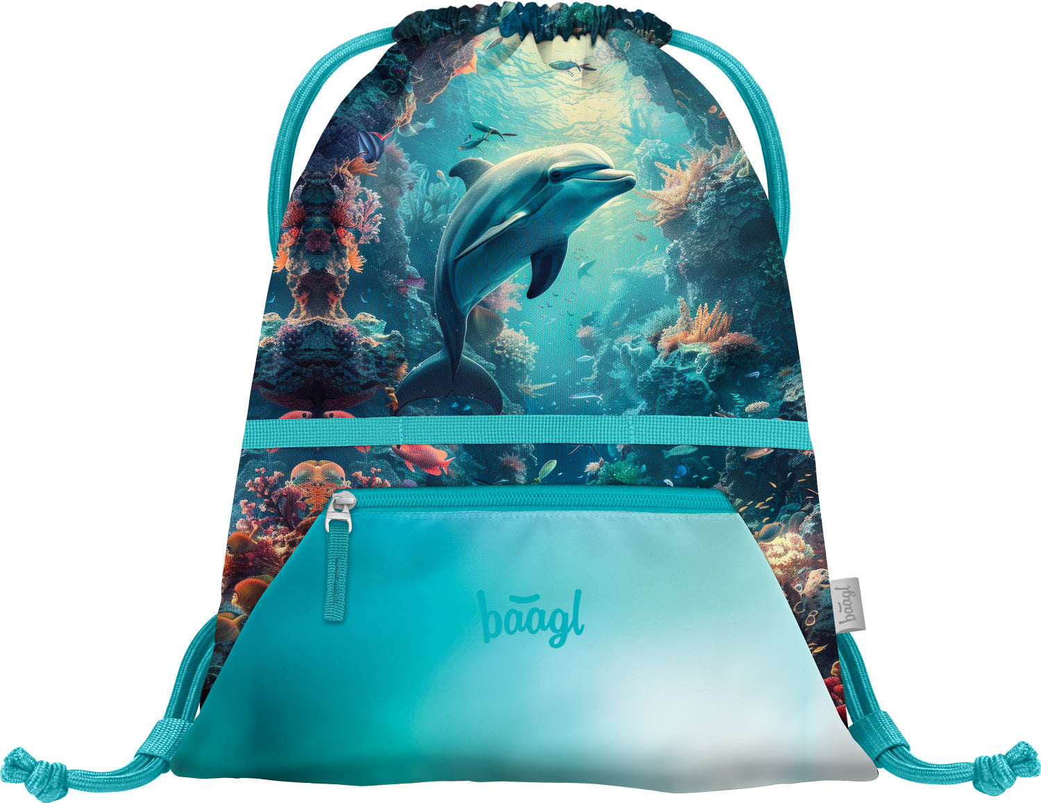 baagl-gym-sacks-dolphin-sac-gym-dolphin-poche-zipp-e image 1