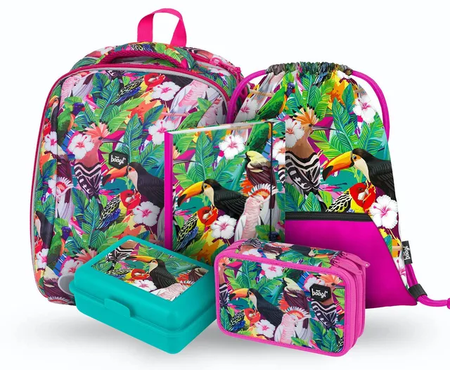 baagl-shelly-toucan-ii-set-scolaire-cartable-fille-23-l image 1