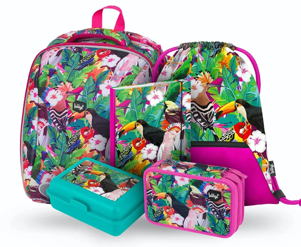 baagl-shelly-toucan-ii-set-scolaire-cartable-fille-23-l image 1