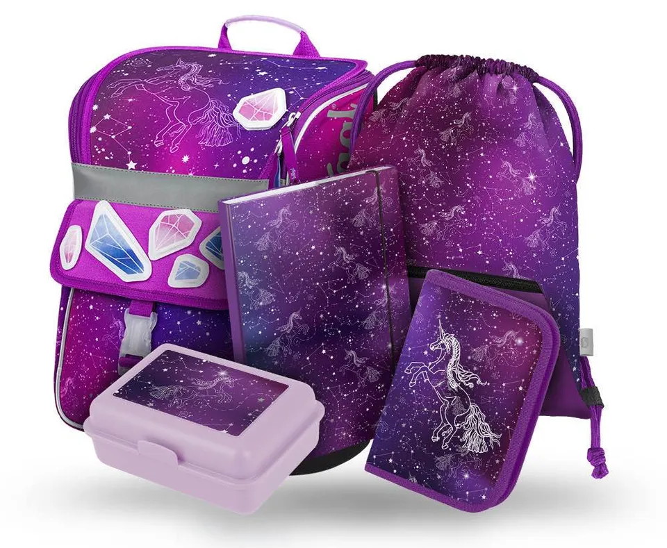 baagl-zippy-unicorn-universe-ii-ensemble-cartable-fille-ergonomique image 1