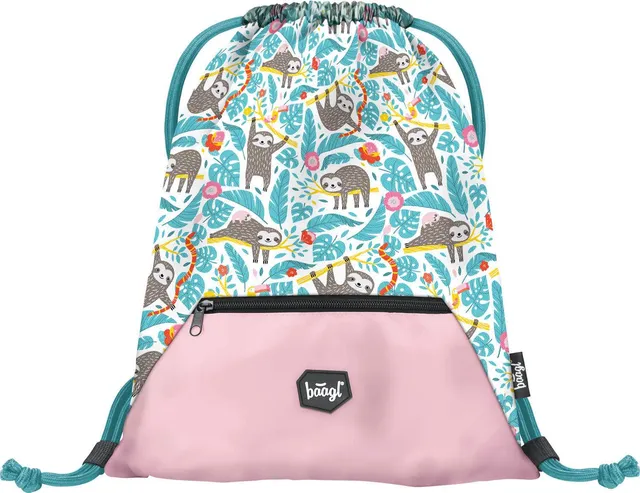 baagl-gym-sacks-sac-de-gym-sloth-paresseux-poche-zipp-e image 1