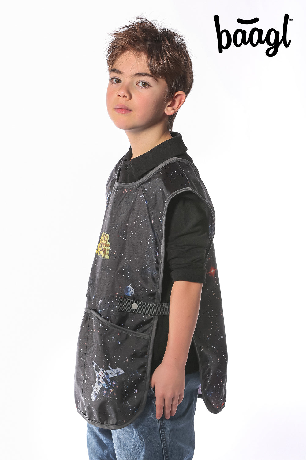 baagl-aprons-pixel-space-tablier-enfant-lavable-poches image 6
