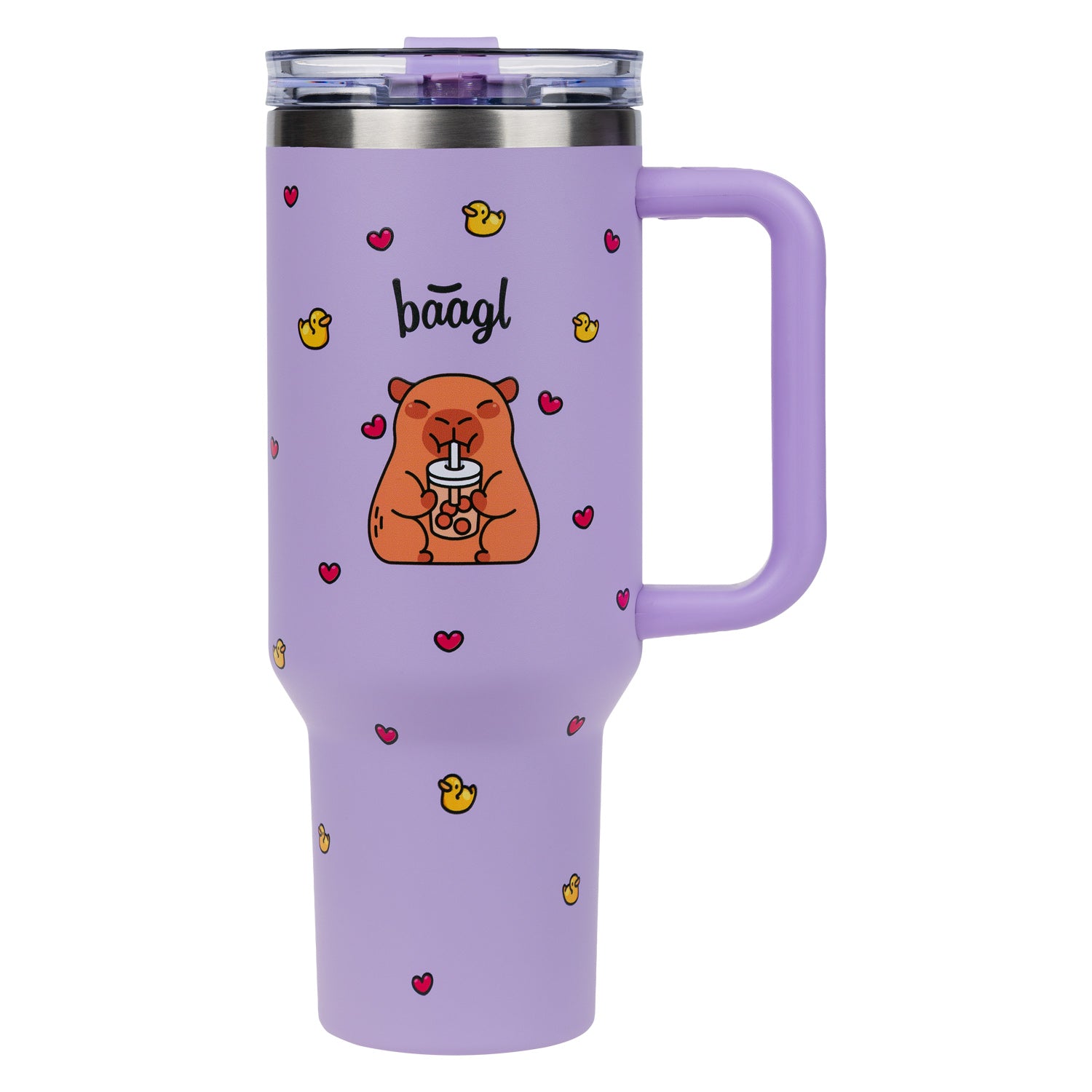 baagl-b-cup-capybara-gourde-isotherme-inox-1-18-l-avec-paille image 2