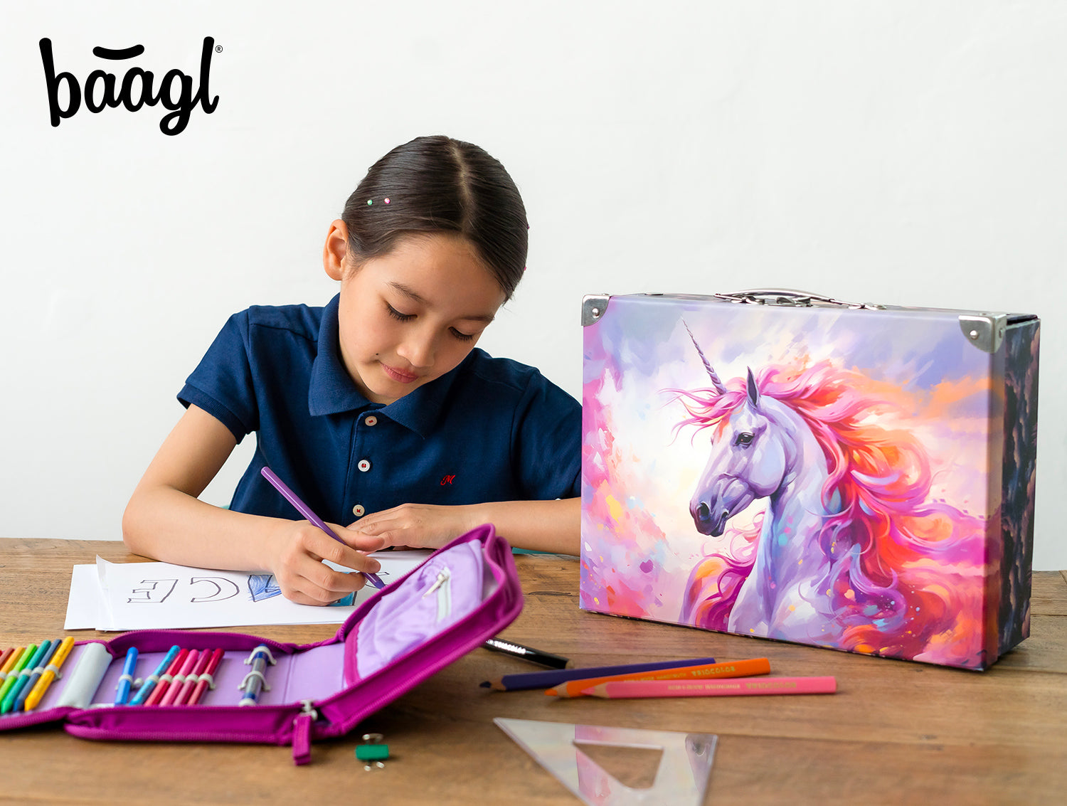 baagl-royal-unicorn-mallette-scolaire-pliable-licorne image 5