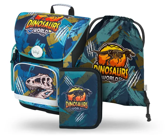 baagl-school-sets-ergo-dinosaurs-world-cartable-set-dinosaure image 1