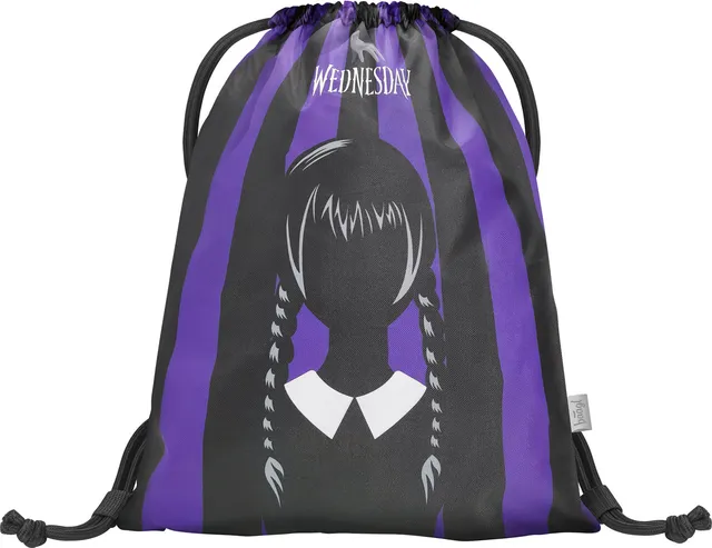 baagl-gym-sacks-sac-de-gym-wednesday-noir-lavable image 1