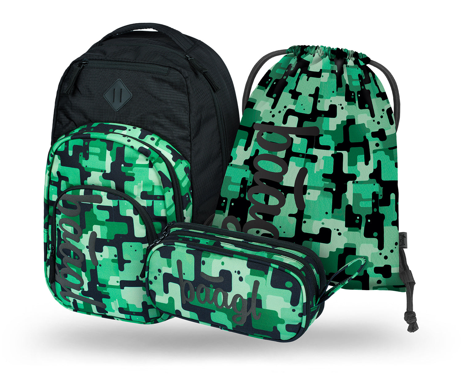 baagl-coolmate-green-set-sac-dos-35-l-3-pi-ces image 1