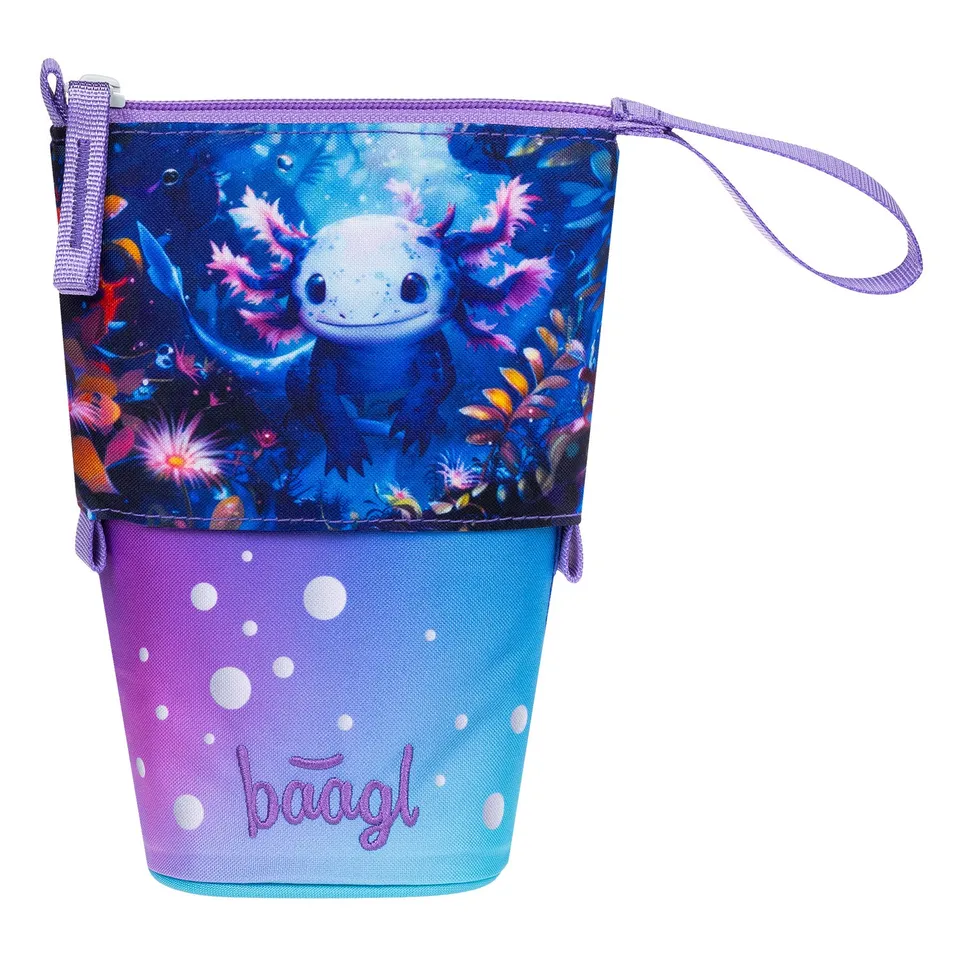 baagl-pop-up-axolotl-trousse-crayons-debout-recycl-e image 1