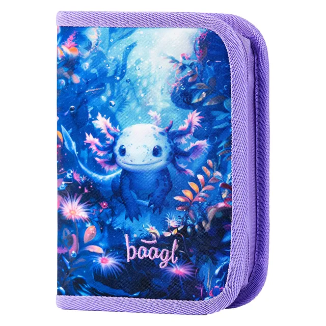 baagl-classic-pencil-cases-axolotl-trousse-plate-vide-fille image 1