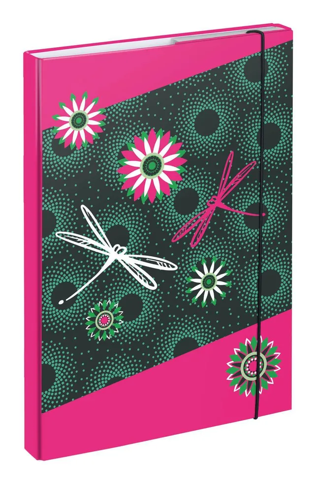 baagl-flowers-chemise-a4-lastique-heftbox image 1