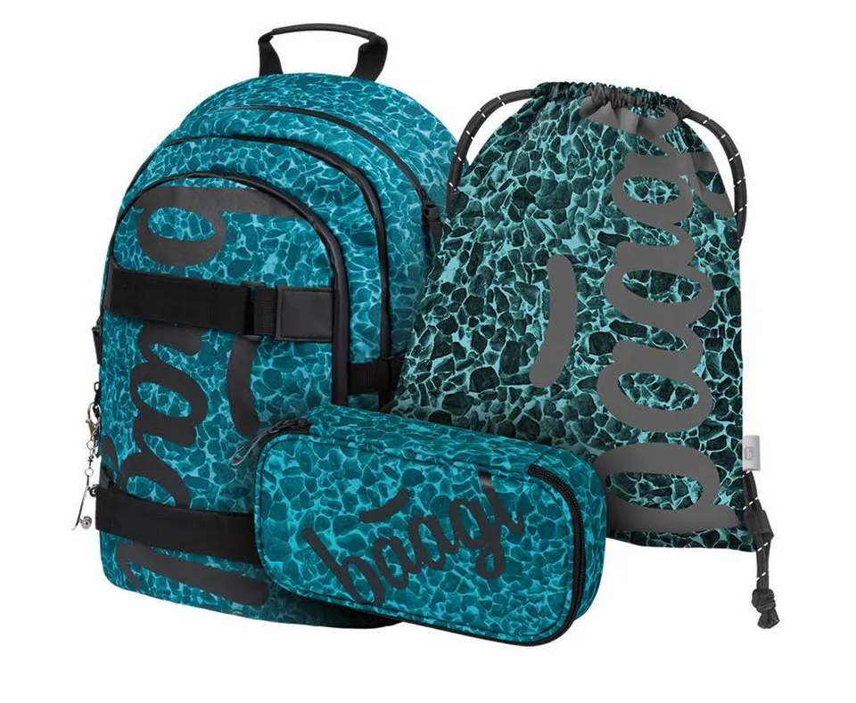baagl-school-sets-skate-aquamarine-sac-dos-3-pi-ces-skate image 1