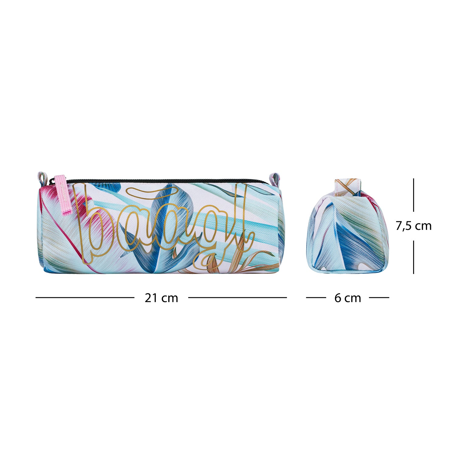 baagl-classic-pencil-cases-leafs-trousse-scolaire-fermeture-zip image 5