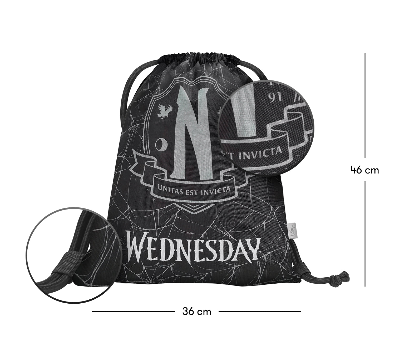 baagl-sac-gym-wednesday-nevermore-lavable image 3
