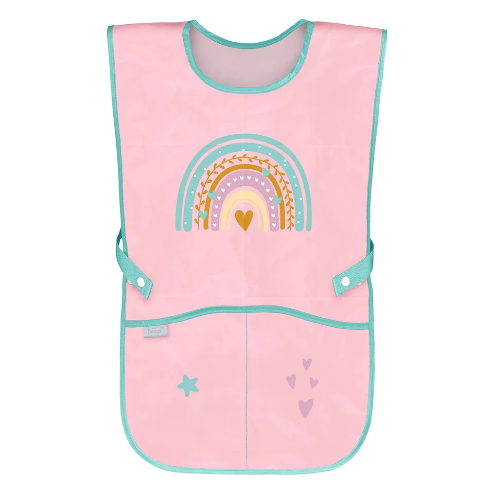 baagl-pink-rainbow-tablier-enfant-peinture-lavable image 1