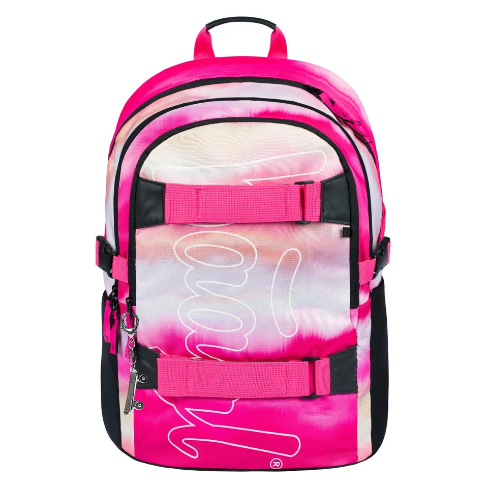 baagl-skate-pink-stripes-sac-dos-scolaire-rose-25-l image 1