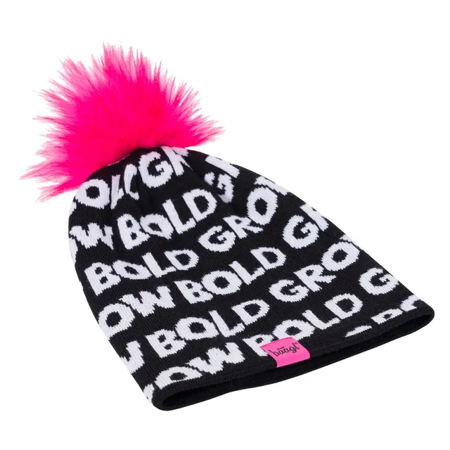 baagl-bonnet-tricot-rose-pompon-enfant-6-12-ans image 1