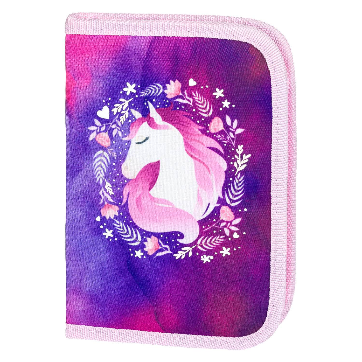 baagl-horse-trousse-scolaire-simple-vide-motif-cheval image 1
