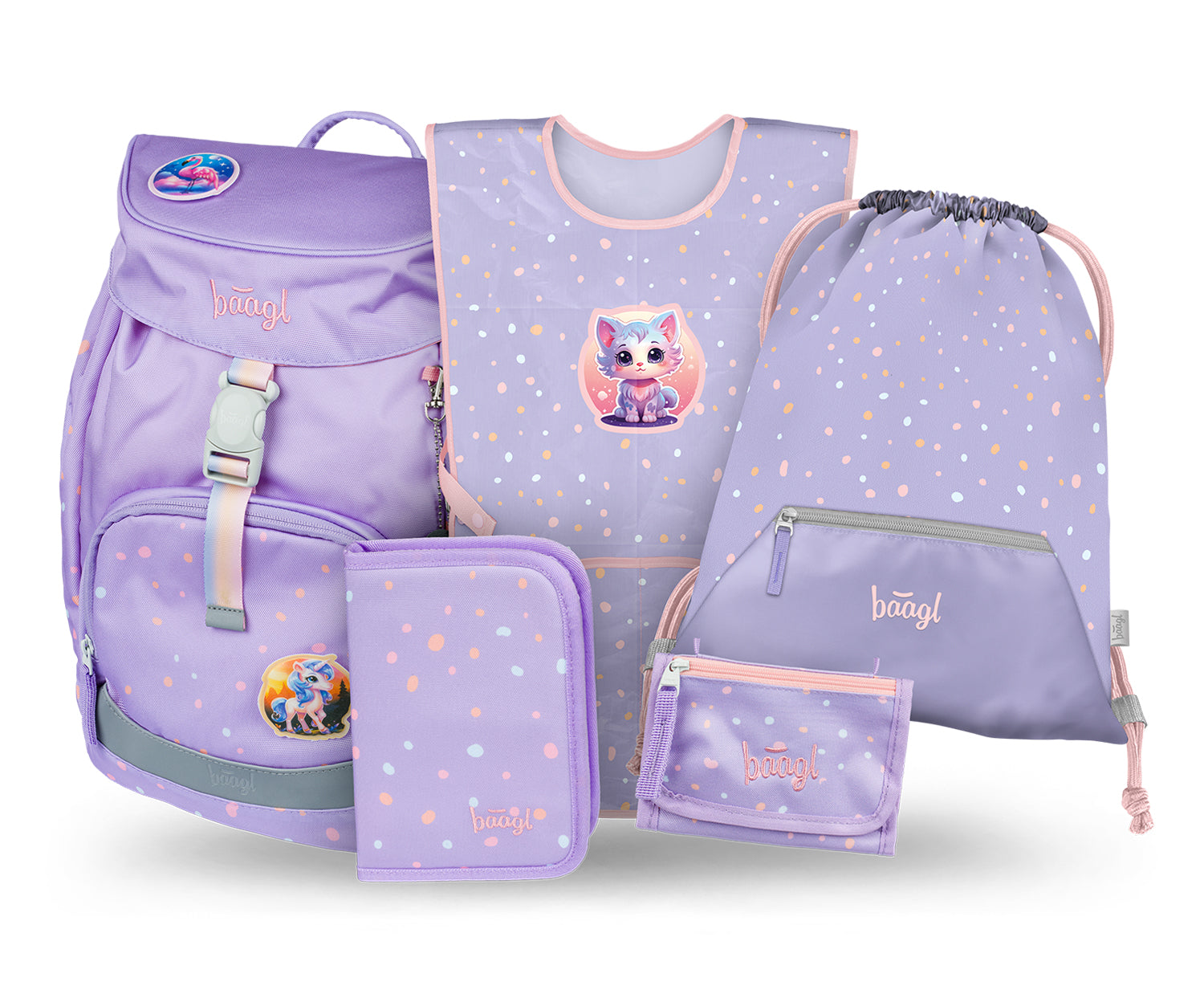 baagl-airy-pets-iii-cartable-ensemble-3-pcs-l-ger-750-g image 1