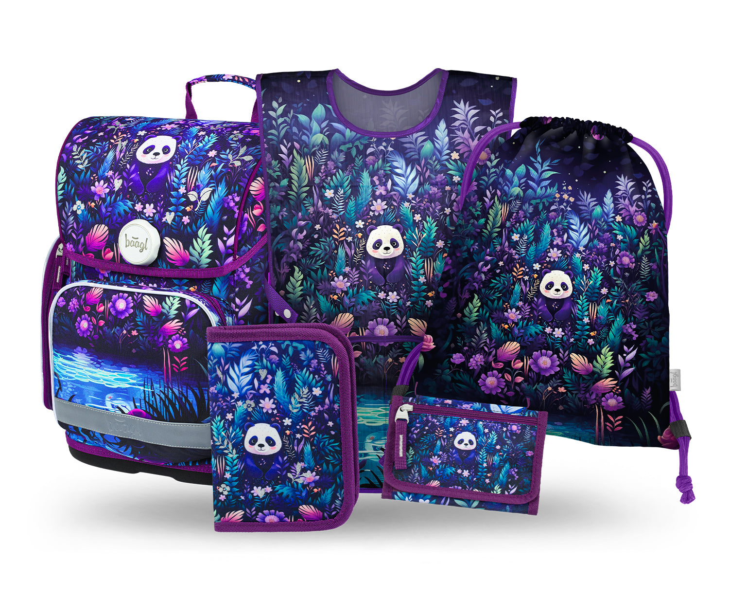 baagl-ergo-jungle-panda-iii-set-scolaire-panda-3-pi-ces image 1