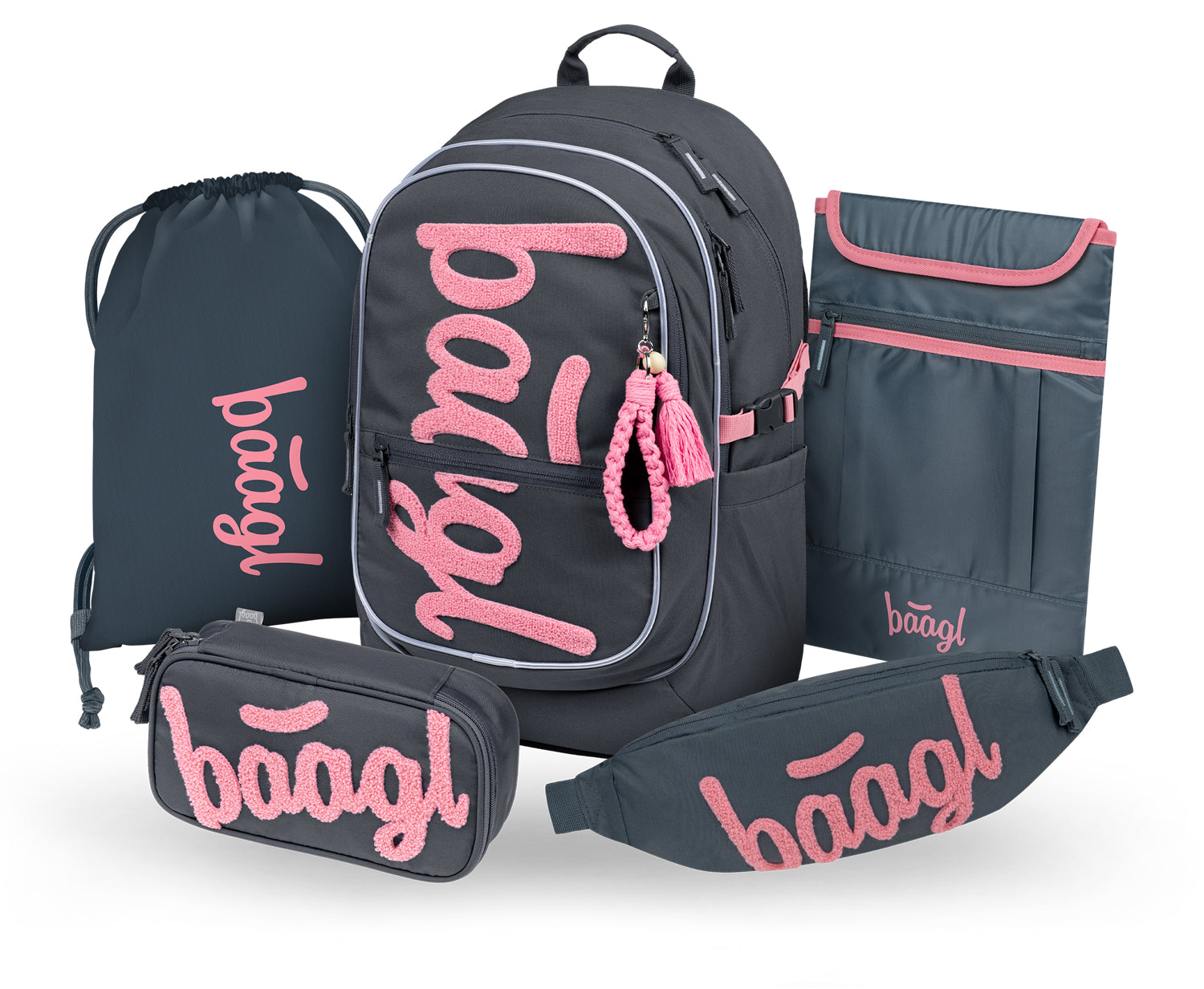baagl-core-logo-pink-iii-set-sac-dos-25l-fille-3-pi-ces image 1