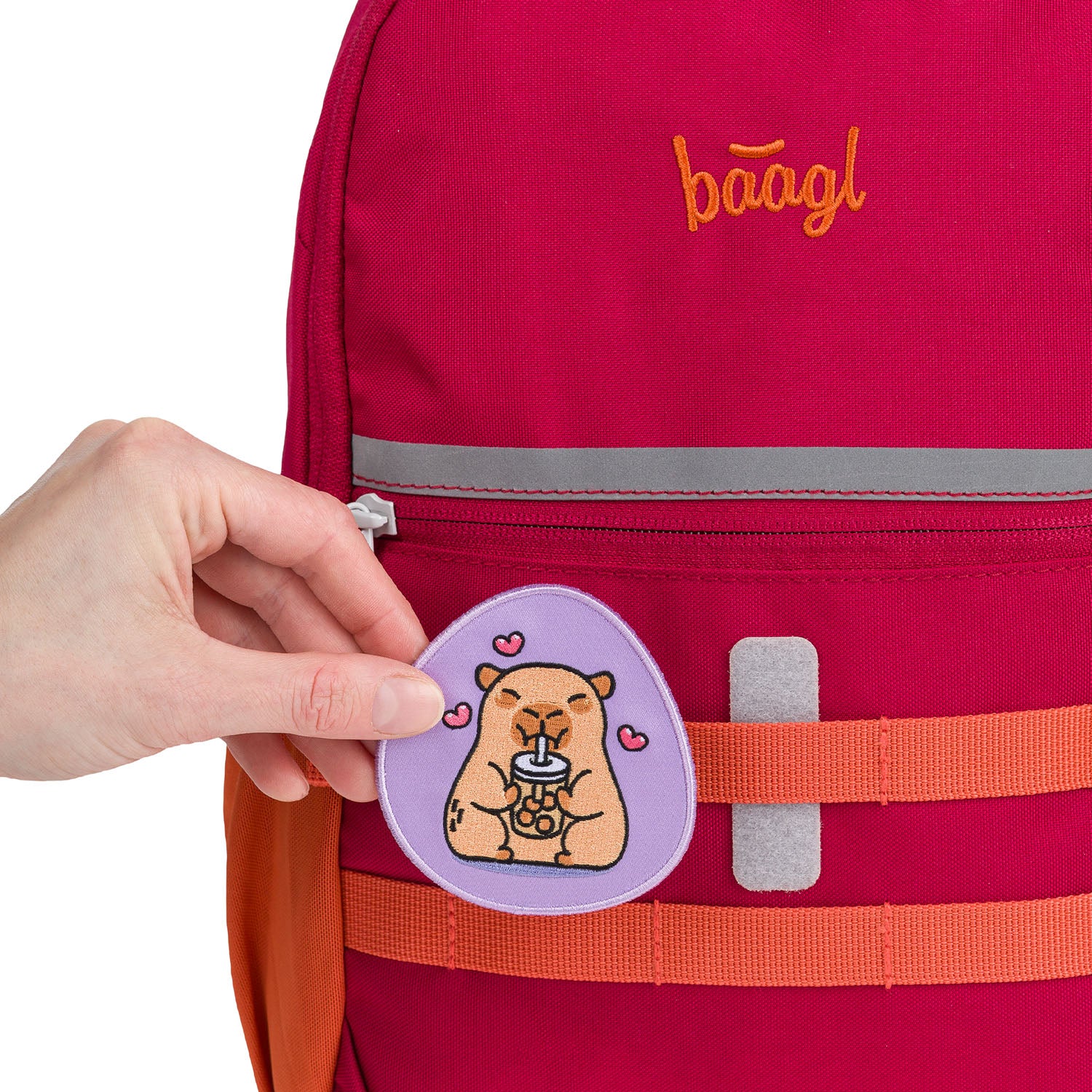 baagl-baaglies-capybara-patch-velcro-cartable-2-pcs image 2