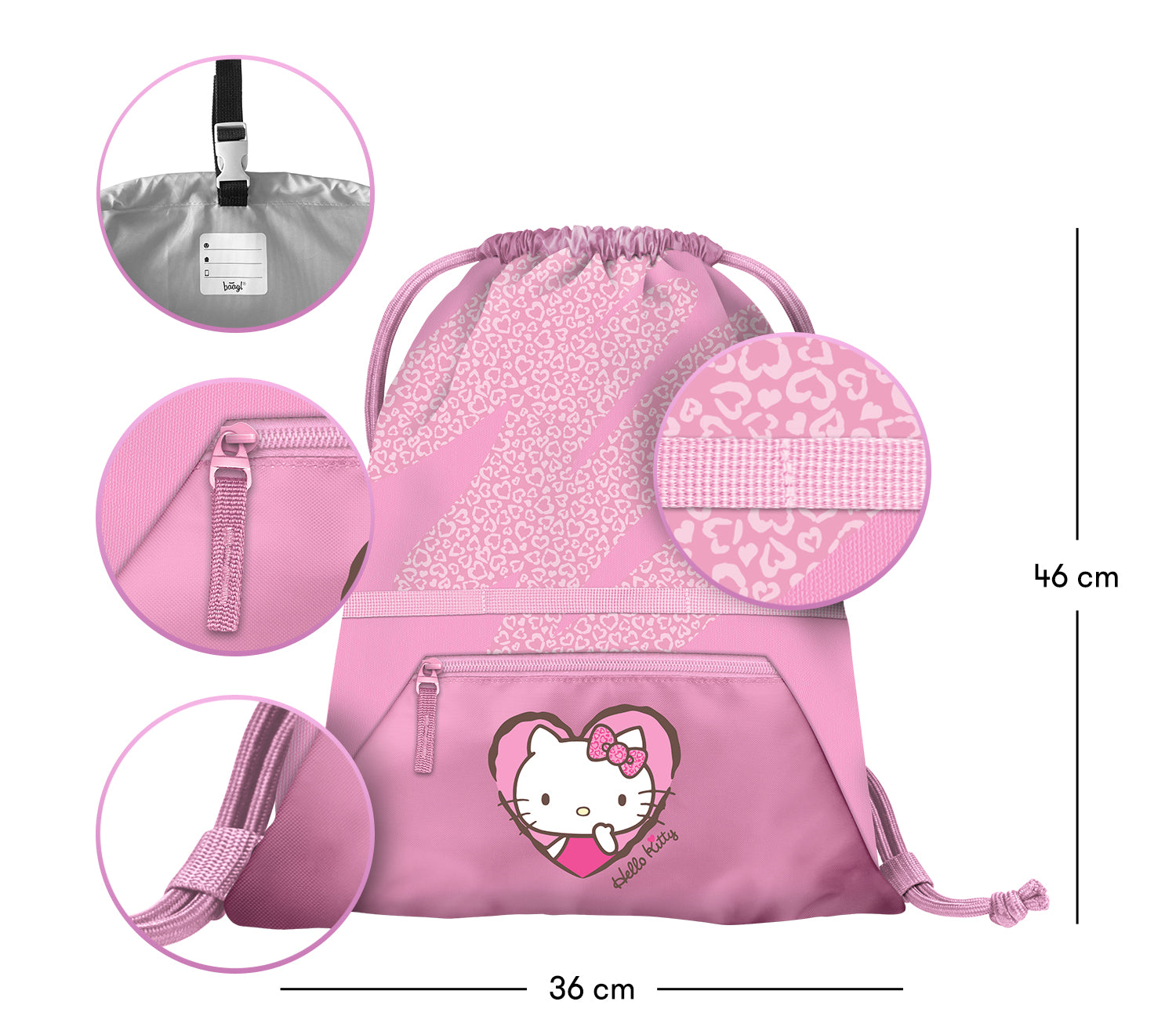 baagl-gym-sacks-hello-kitty-sweet-leopard-sac-gym image 3