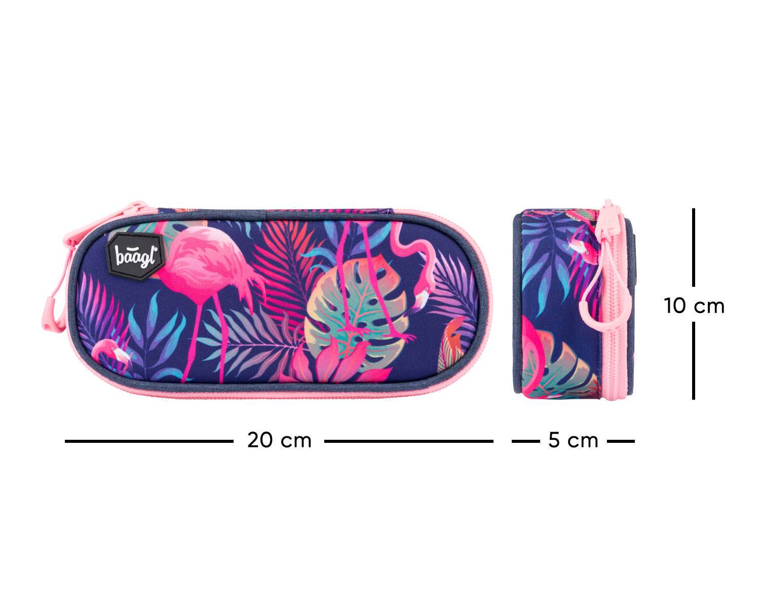 baagl-flamingo-trousse-scolaire-compacte-flamant-rose-vide image 4