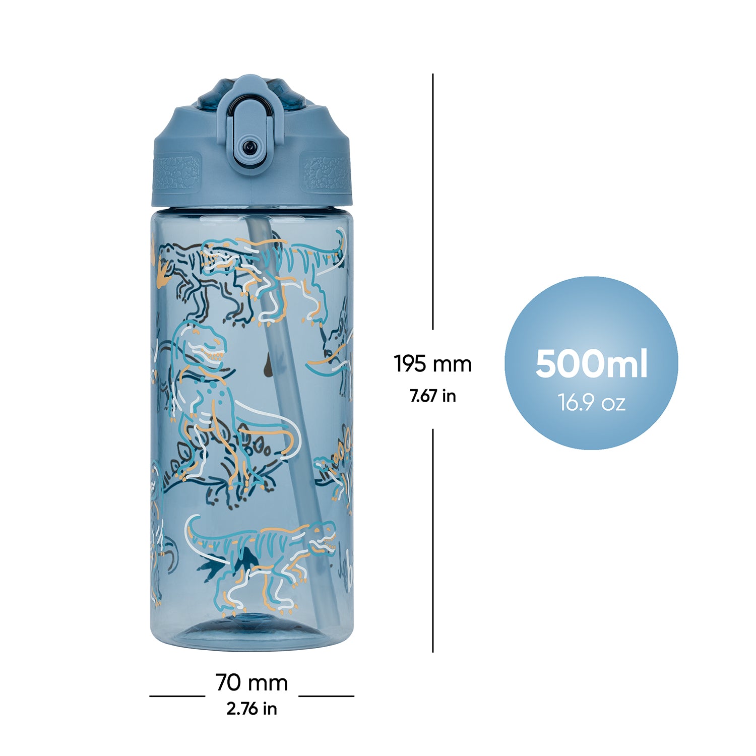 baagl-drinking-bottles-gourde-dino-500-ml-paille image 5