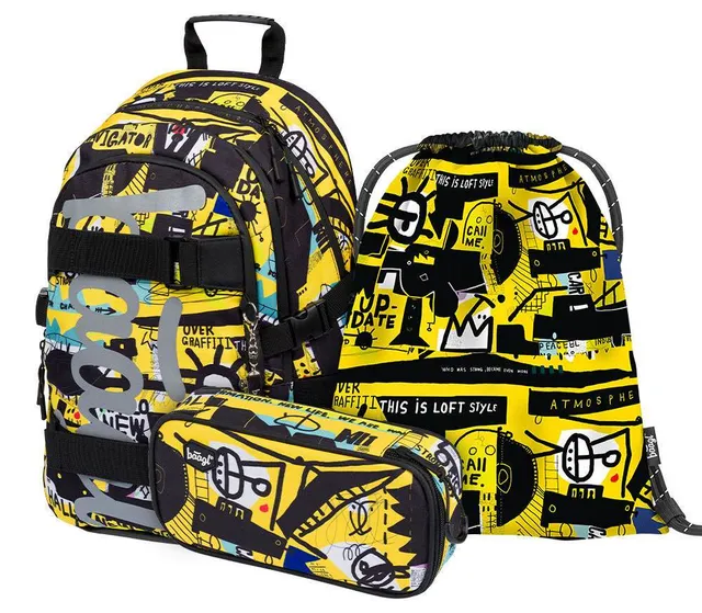 baagl-skate-street-art-set-cartable-3-pi-ces-25-l image 1