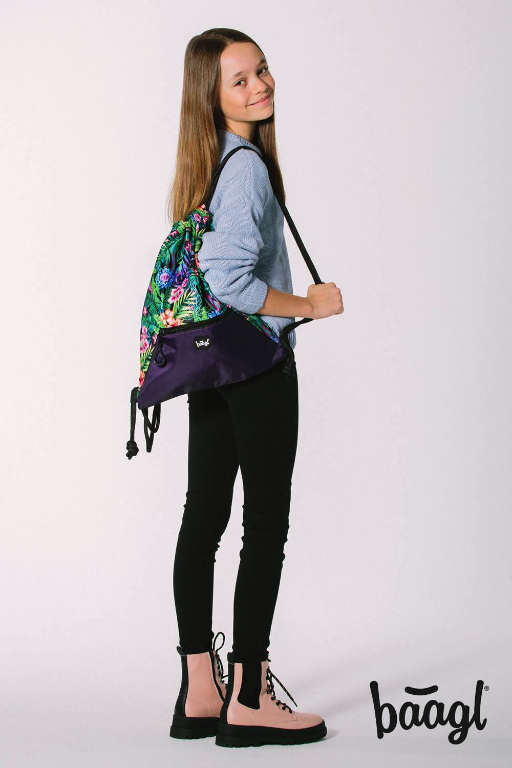 baagl-gym-sacks-sac-de-sport-tropical-poche-zip image 4
