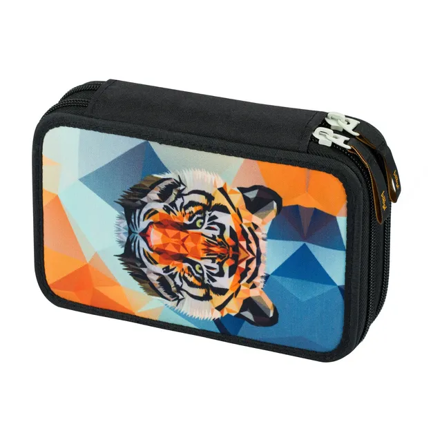 baagl-tiger-trousse-scolaire-double-compartiment-tigre-vide image 1