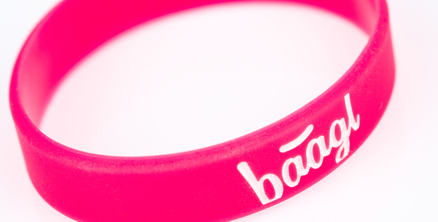 baagl-bracelet-silicone-rose-phosphorescent image 2
