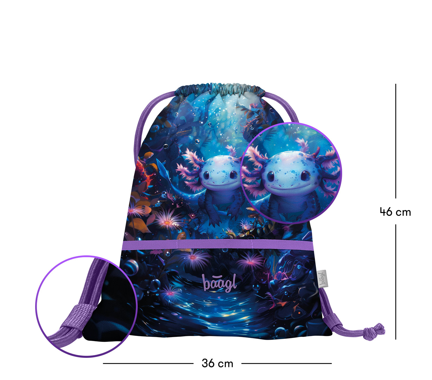 baagl-axolotl-sac-de-gym-sport-enfant-lavable image 3