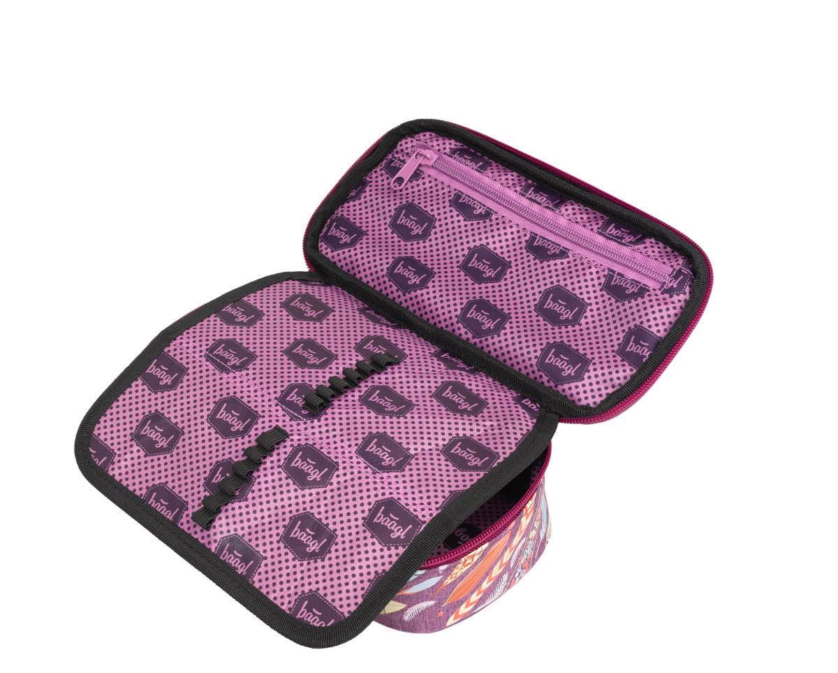 baagl-feathers-trousse-scolaire-rigide-double-fille image 3