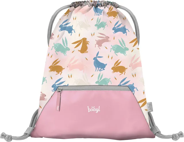 baagl-gym-sacks-bunny-sac-gym-poche-zip-lavable image 1