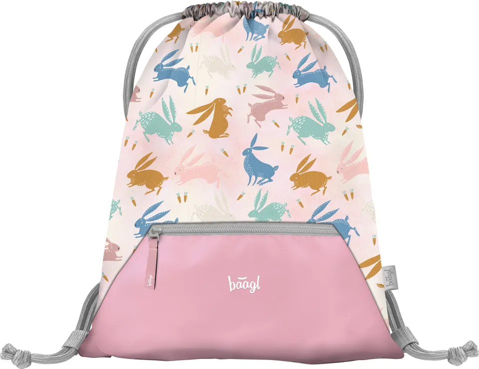 baagl-gym-sacks-bunny-sac-gym-poche-zip-lavable image 1