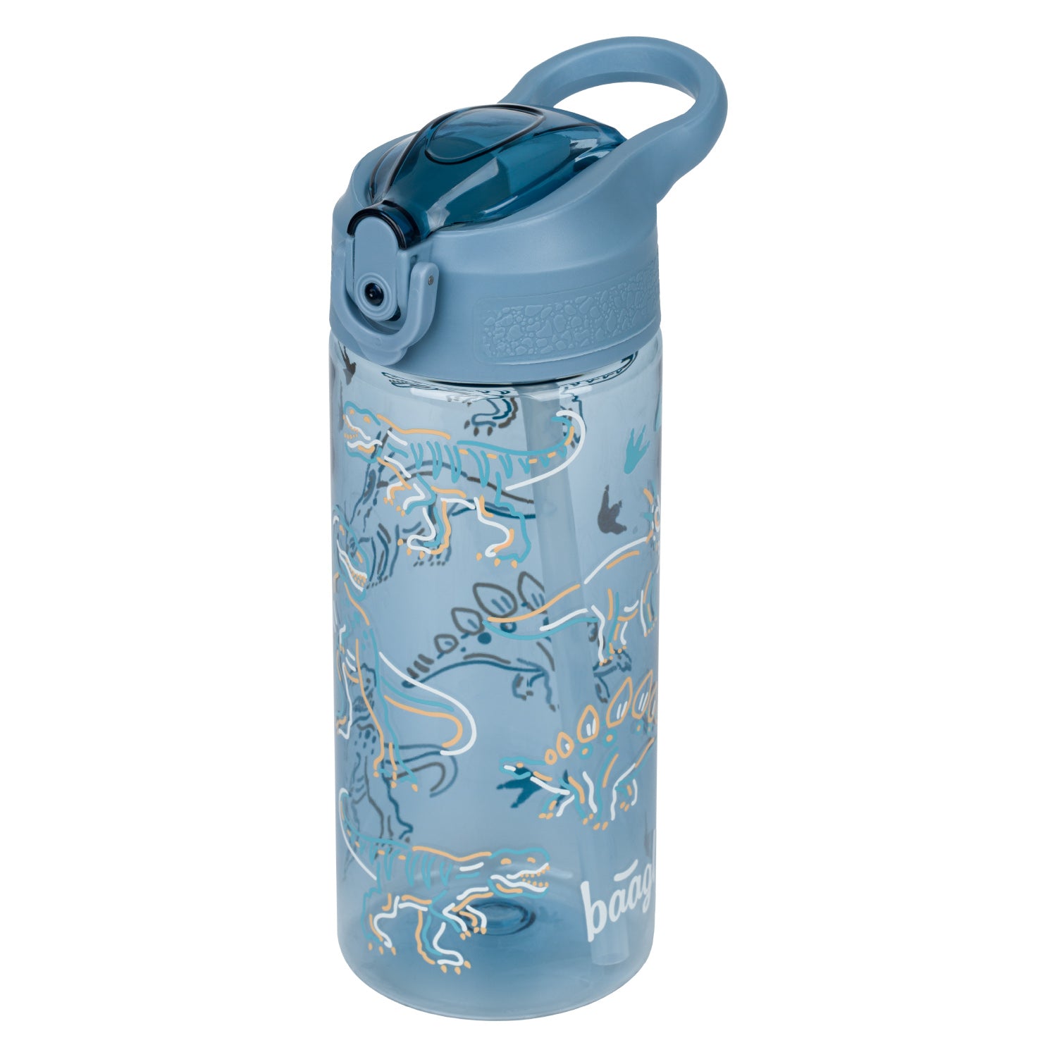 baagl-drinking-bottles-gourde-dino-500-ml-paille image 1