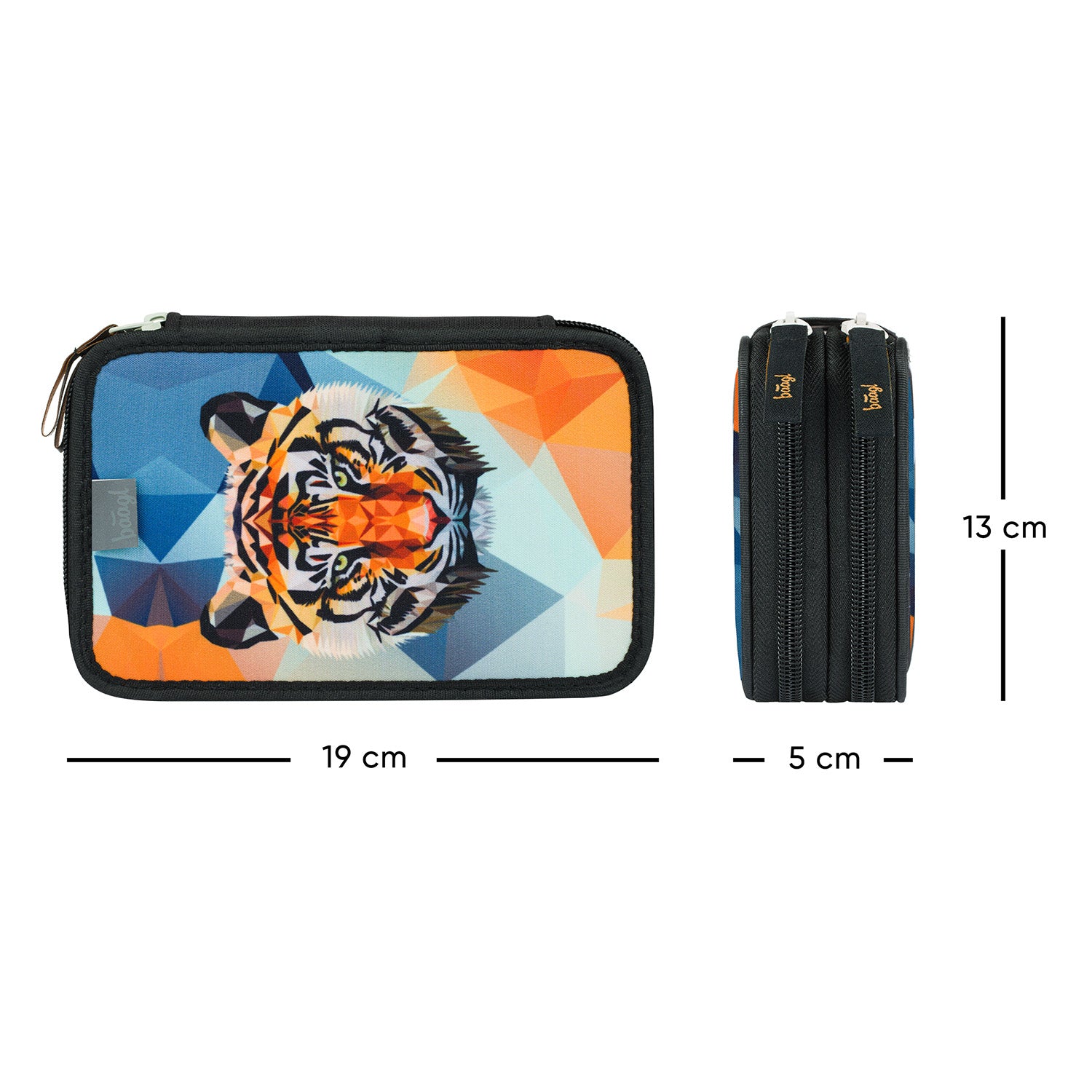 baagl-tiger-trousse-scolaire-double-compartiment-tigre-vide image 5