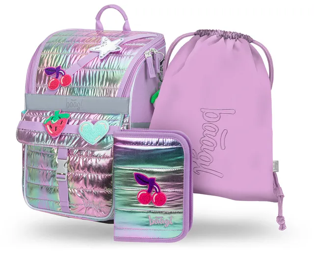 baagl-zippy-lavender-cartable-ensemble-3-pi-ces-ergonomique image 1