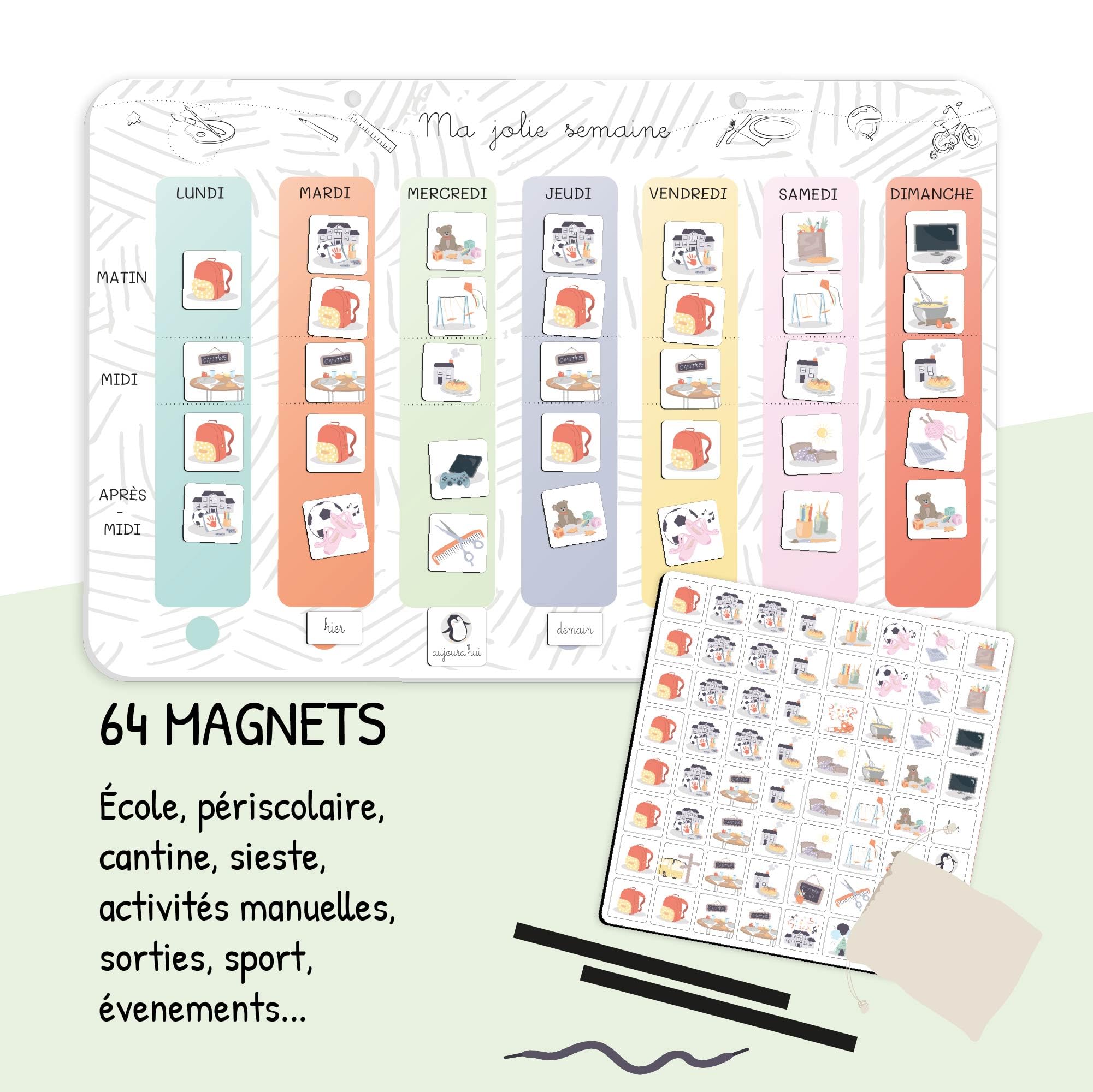 atelier-gigogne-semainier-enfant-magn-tique-3-8-ans-64-magnets image 3