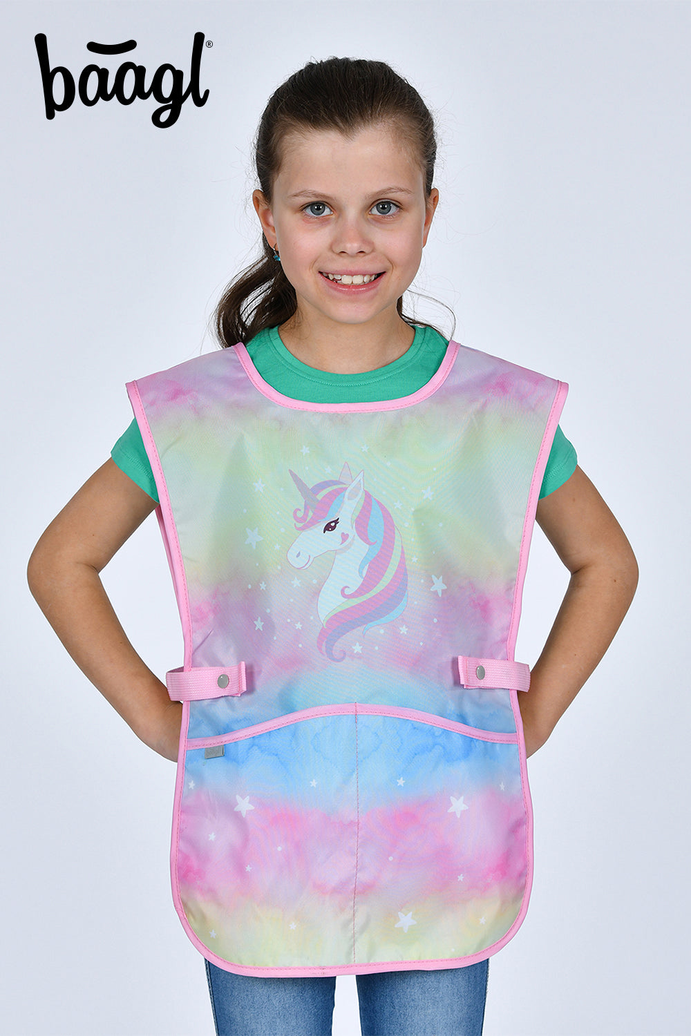 baagl-rainbow-unicorn-tablier-enfant-licorne-lavable image 5