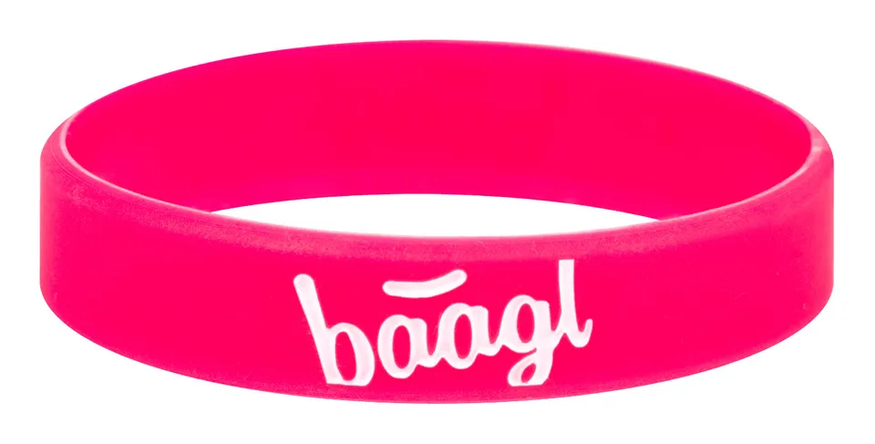 baagl-bracelet-silicone-rose-phosphorescent image 1